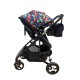 Carucior 2 in 1 cu landou reversibil, geanta pentru scutece, 0-36 luni, plasa pentru insecte, Colectie Lux, 800-Negru cu Dino
