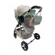 Carucior 2 in 1 cu landou reversibil, geanta pentru scutece, 0-36 luni, plasa pentru insecte, Colectie Lux, 800-Gri-Turcuaz