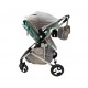 Carucior 2 in 1 cu landou reversibil, geanta pentru scutece, 0-36 luni, plasa pentru insecte, Colectie Lux, 800-Gri-Turcuaz