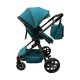 Carucior 2 in 1 Reversibil, Landou si Sport, copertina extensibil, geantă pentru scutece, 0-36 luni, T8-Verde Inchis
