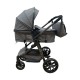 Carucior 2 in 1 Reversibil, Landou si Sport, copertina extensibil, geanta pentru scutece, 0-36 luni, T8-Gri