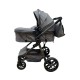 Carucior 2 in 1 Reversibil, Landou si Sport, copertina extensibil, geanta pentru scutece, 0-36 luni, T8-Gri