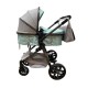 Carucior 2 in 1 Reversibil, Landou si Sport, copertina extensibil, geanta pentru scutece, 0-36 luni, T8-Verde-Menta