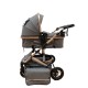 Carucior 2 in 1 pentru copii Landou si Sport, cu maner reversibil si cu suspensii, 0-36 luni, T7-Gri