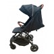 Carucior sport compact cu spatar reglabil, pliere tip troller si husa de picioare. 6-36 luni, S1-Negru
