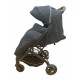 Carucior sport compact cu spatar reglabil, pliere tip troller si husa de picioare. 6-36 luni, S1-Negru