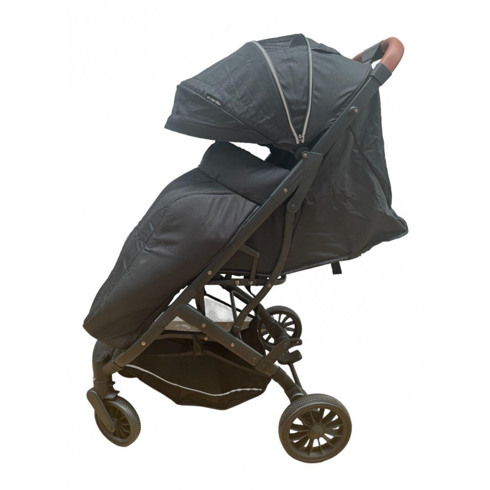 Carucior sport compact cu spatar reglabil, pliere tip troller si husa de picioare. 6-36 luni, S1-Negru