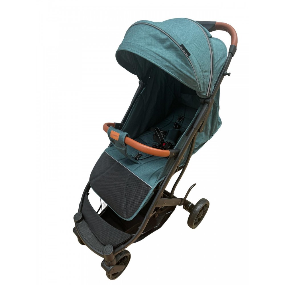 Carucior sport compact cu spatar reglabil, pliere tip troller si husa de picioare. 6-36 luni, S1-Verde