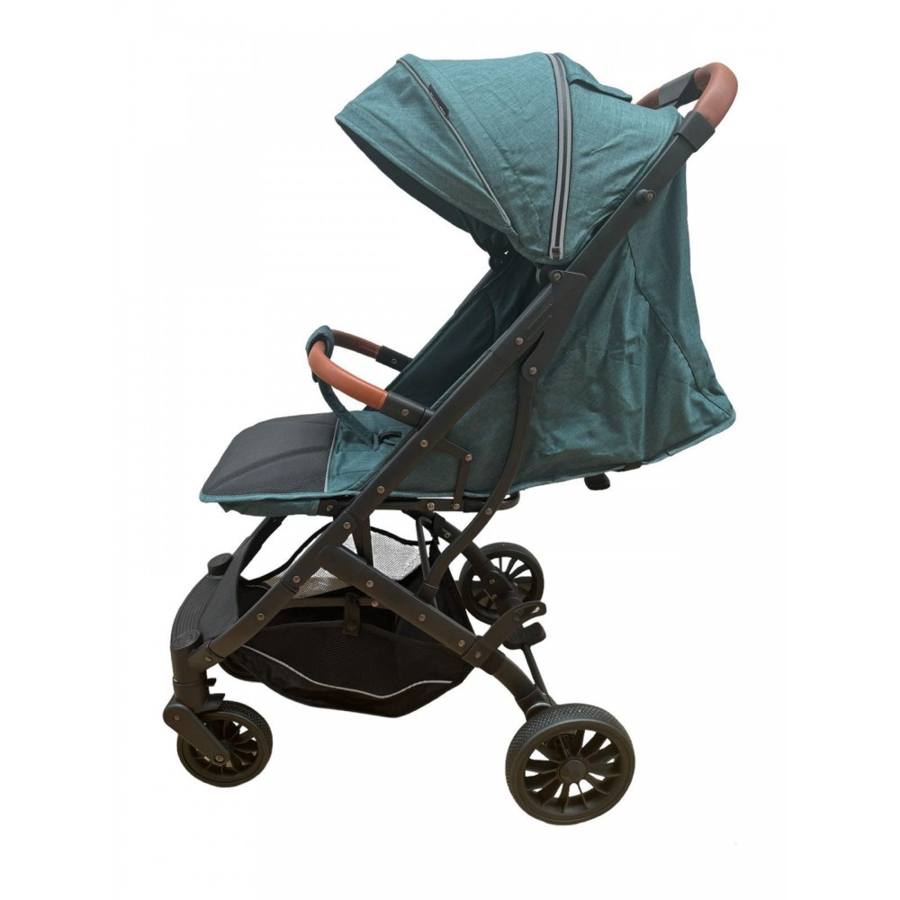 Carucior sport compact cu spatar reglabil, pliere tip troller si husa de picioare. 6-36 luni, S1-Verde