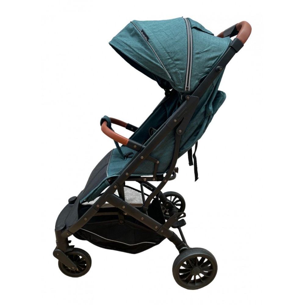Carucior sport compact cu spatar reglabil, pliere tip troller si husa de picioare. 6-36 luni, S1-Verde
