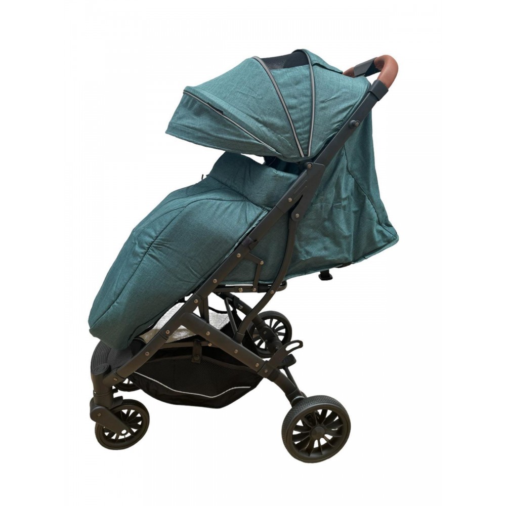 Carucior sport compact cu spatar reglabil, pliere tip troller si husa de picioare. 6-36 luni, S1-Verde