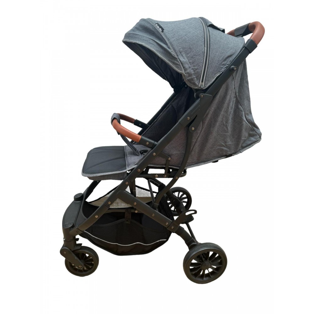 Carucior sport compact cu spatar reglabil, pliere tip troller si husa de picioare. 6-36 luni, S1-Gri