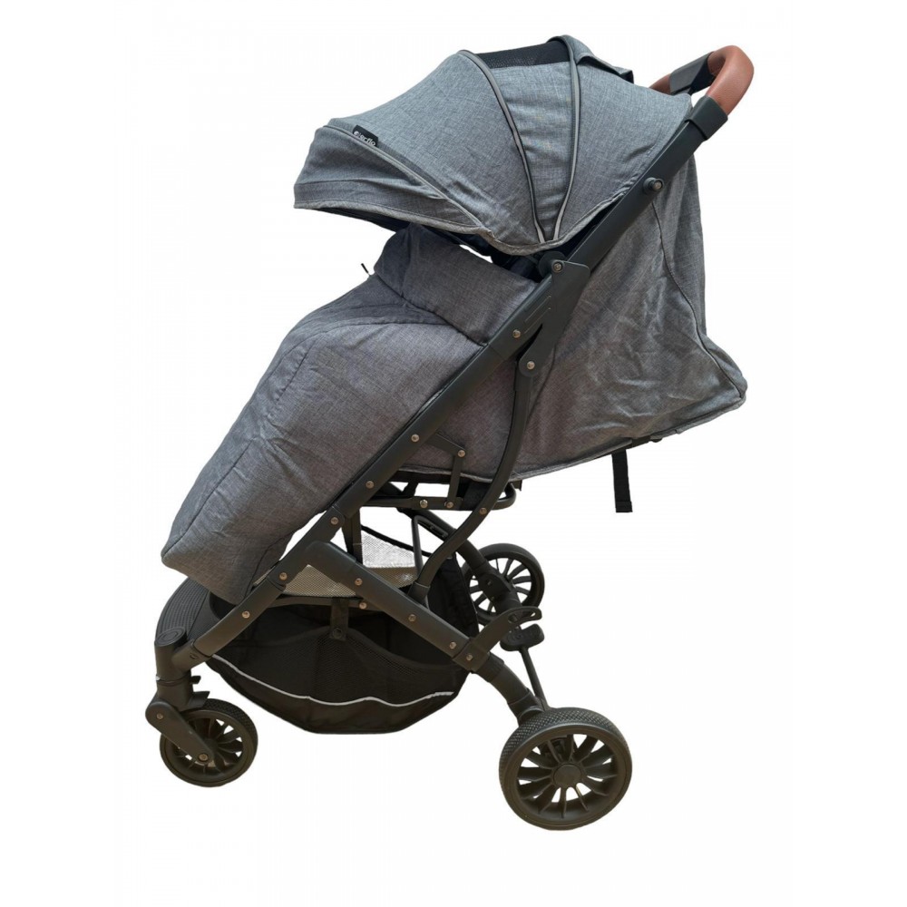 Carucior sport compact cu spatar reglabil, pliere tip troller si husa de picioare. 6-36 luni, S1-Gri