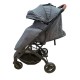 Carucior sport compact cu spatar reglabil, pliere tip troller si husa de picioare. 6-36 luni, S1-Gri