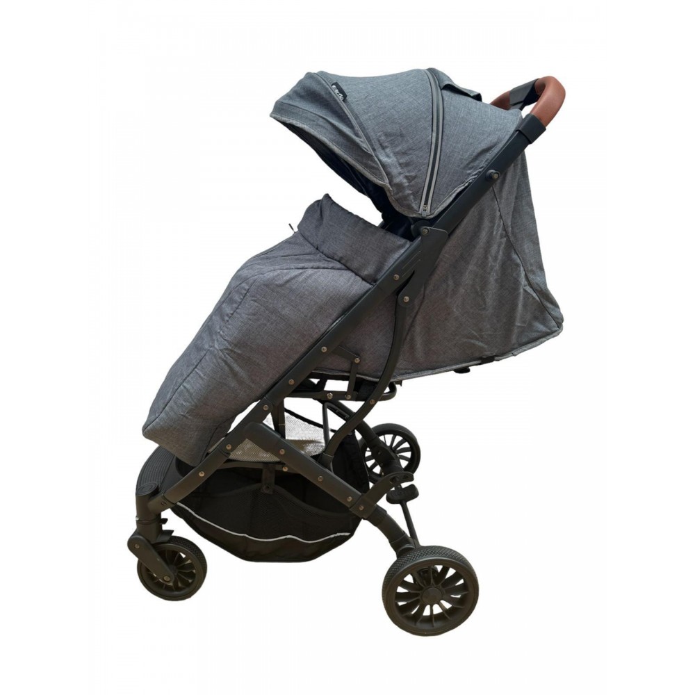 Carucior sport compact cu spatar reglabil, pliere tip troller si husa de picioare. 6-36 luni, S1-Gri