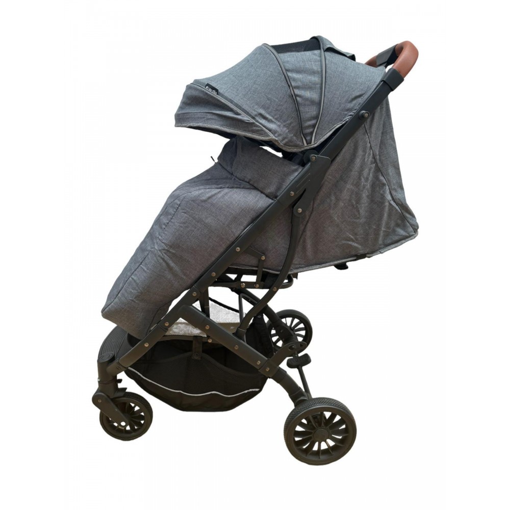 Carucior sport compact cu spatar reglabil, pliere tip troller si husa de picioare. 6-36 luni, S1-Gri