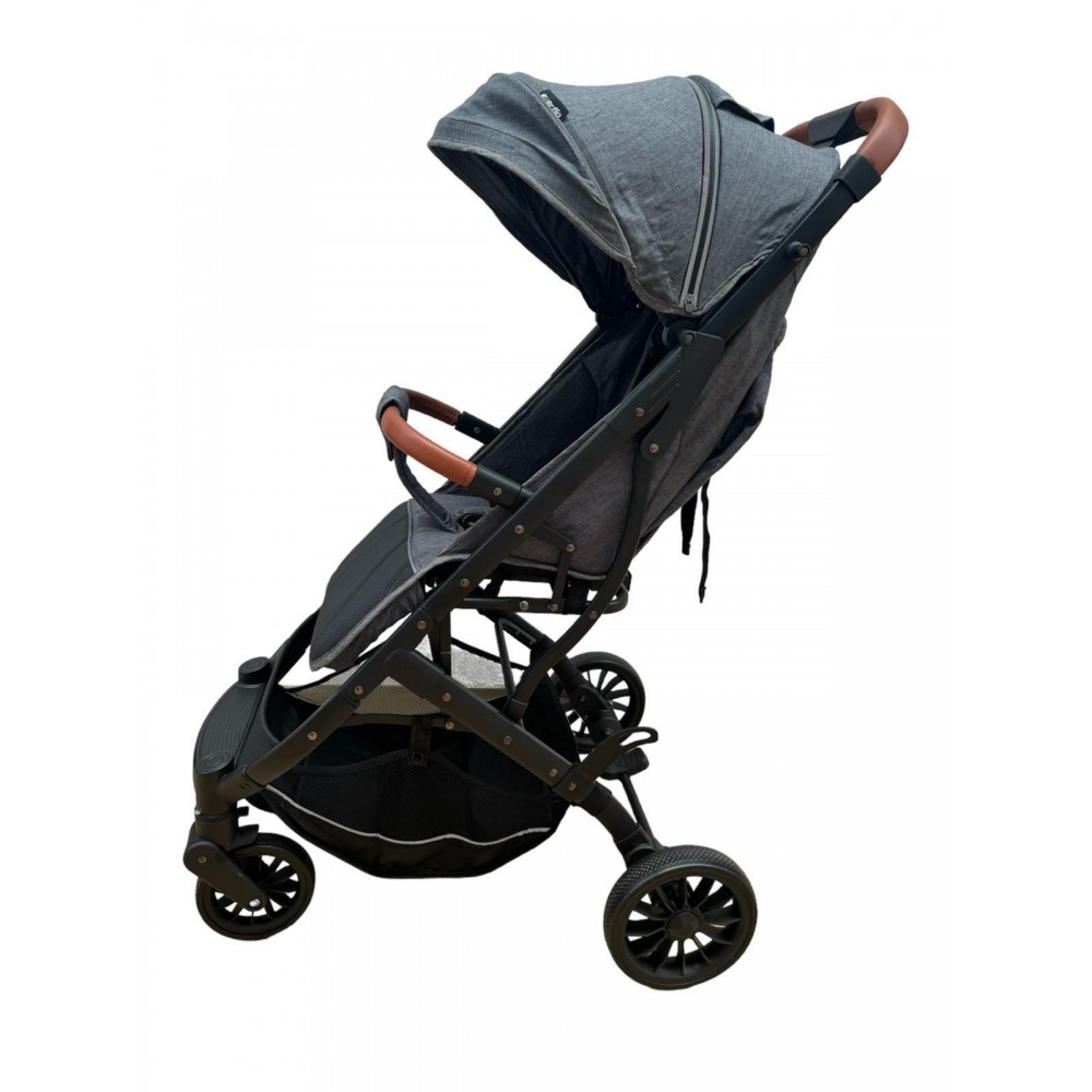 Carucior sport compact cu spatar reglabil, pliere tip troller si husa de picioare. 6-36 luni, S1-Gri