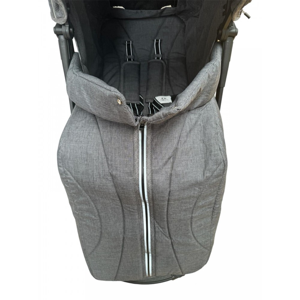 Carucior sport compact cu spatar reglabil, pliere tip troller si husa de picioare. 6-36 luni, S1-Gri