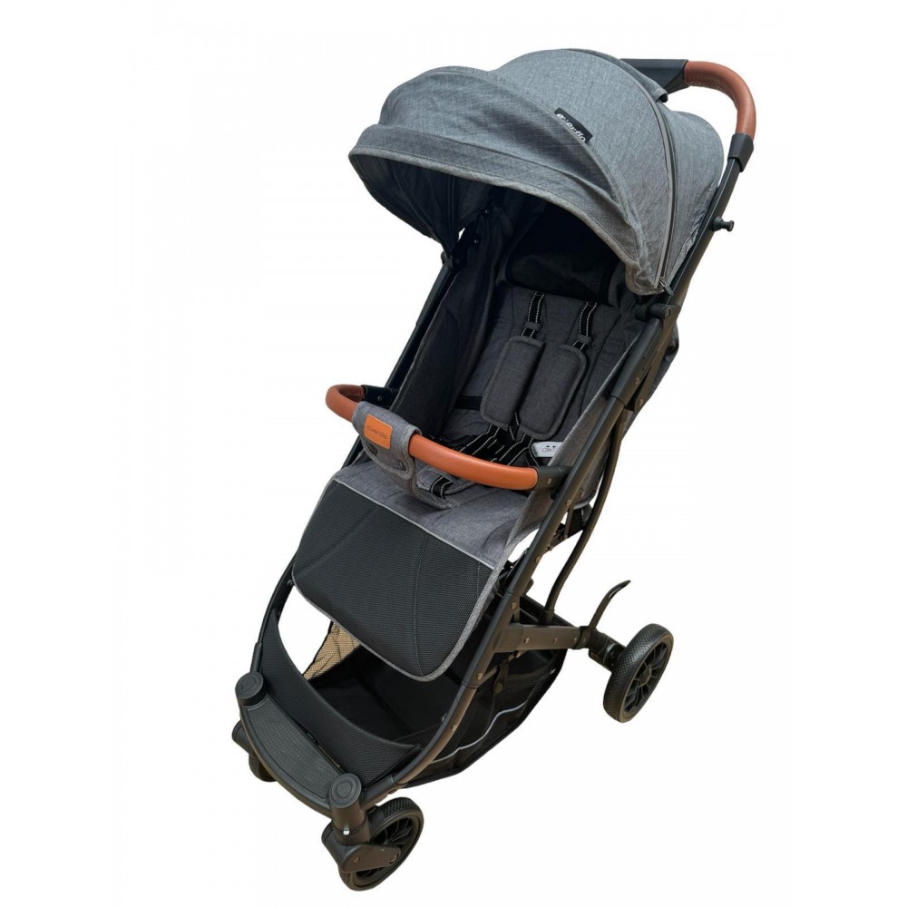 Carucior sport compact cu spatar reglabil, pliere tip troller si husa de picioare. 6-36 luni, S1-Gri