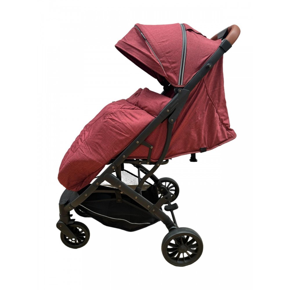 Carucior sport compact cu spatar reglabil, pliere tip troller si husa de picioare. 6-36 luni, S1-Rosu