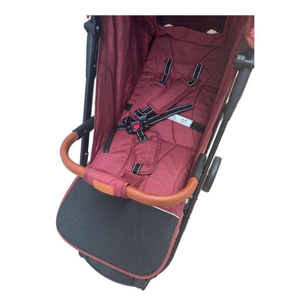 Carucior sport compact cu spatar reglabil, pliere tip troller si husa de picioare. 6-36 luni, S1-Rosu