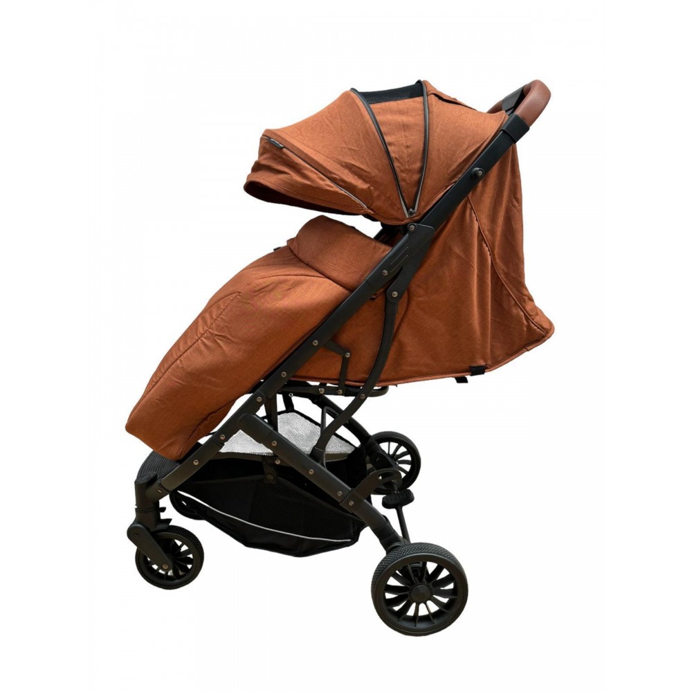 Carucior sport compact cu spatar reglabil, pliere tip troller si husa de picioare. 6-36 luni, S1-Maro