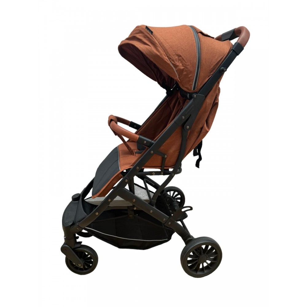 Carucior sport compact cu spatar reglabil, pliere tip troller si husa de picioare. 6-36 luni, S1-Maro