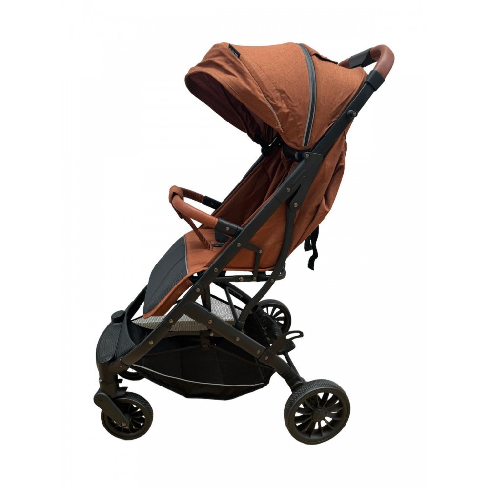 Carucior sport compact cu spatar reglabil, pliere tip troller si husa de picioare. 6-36 luni, S1-Maro