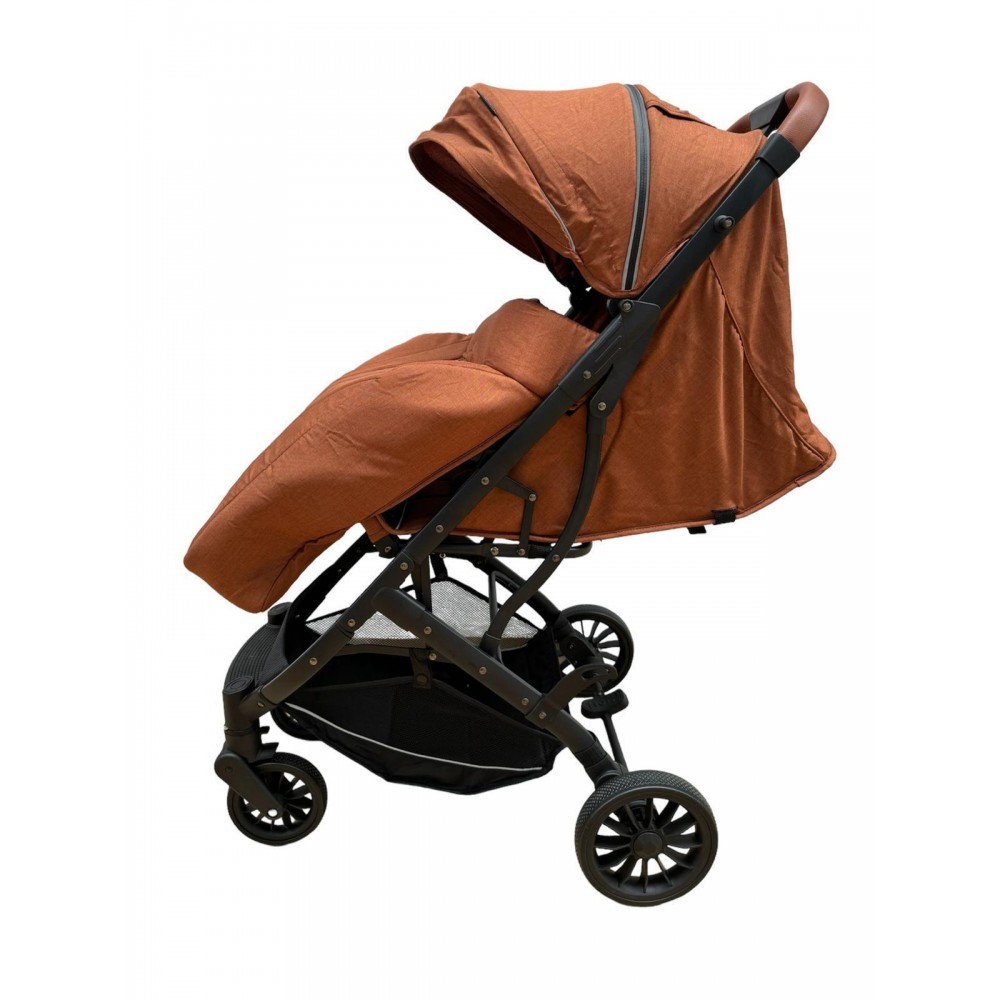 Carucior sport compact cu spatar reglabil, pliere tip troller si husa de picioare. 6-36 luni, S1-Maro