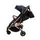 Carucior sport cu geanta si husa pentru picioare, pliere rapida tip troller, 6-36 luni, S2-Negru