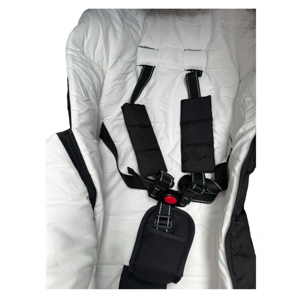 Carucior sport cu geanta si husa pentru picioare, pliere rapida tip troller, 6-36 luni, S2-Negru