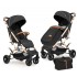 Carucior sport cu geanta si husa pentru picioare, pliere rapida tip troller, 6-36 luni, S2-Negru