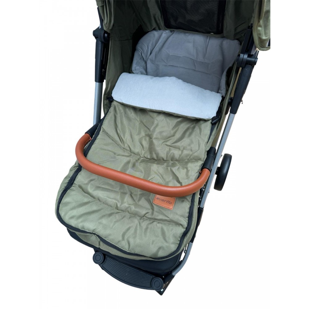 Carucior sport cu geanta si husa pentru picioare, pliere rapida tip troller, 6-36 luni, S2-Verde