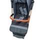 Carucior sport cu geanta si husa pentru picioare, pliere rapida tip troller, 6-36 luni, S2-Gri