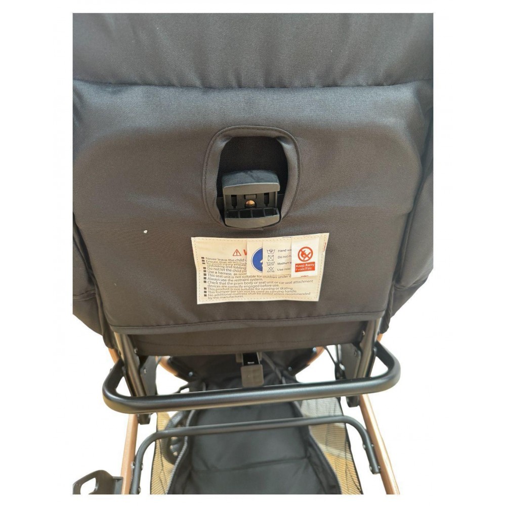 Carucior sport cu geanta si husa pentru picioare, pliere rapida tip troller, 6-36 luni, S2-Crem