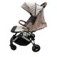 Carucior sport cu geanta si husa pentru picioare, pliere rapida tip troller, 6-36 luni, S2-Crem