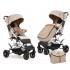 Carucior sport cu geanta si husa pentru picioare, pliere rapida tip troller, 6-36 luni, S2-Crem