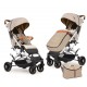 Carucior sport cu geanta si husa pentru picioare, pliere rapida tip troller, 6-36 luni, S2-Crem