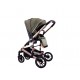 Carucior 2 in 1 transformabil, 0-36 luni, Cu suspensii, Maner reversibil, Pozitie de somn si sezut, colectia de lux, F3-Verde