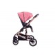 Carucior 2 in 1 transformabil, 0-36 luni, Cu suspensii, Maner reversibil, Pozitie de somn si sezut, colectia de lux, F3-Roz