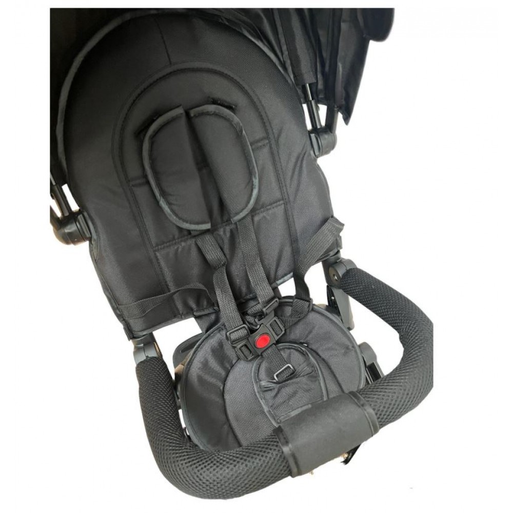 Tricicleta multifunctionala, Roti Din Spuma cu scaun reversibil si pozitie de somn, 8 luni-5 ani, SL02-Negru