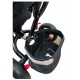 Tricicleta multifunctionala, Roti Din Spuma cu scaun reversibil si pozitie de somn, 8 luni-5 ani, SL02-Negru