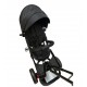Tricicleta multifunctionala, Roti Din Spuma cu scaun reversibil si pozitie de somn, 8 luni-5 ani, SL02-Negru