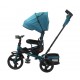 Tricicleta multifunctionala, Roti Din Spuma cu scaun reversibil si pozitie de somn, 8 luni-5 ani, SL02-Turcoaz