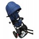 Tricicleta multifunctionala, Roti Din Spuma cu scaun reversibil si pozitie de somn, 8 luni-5 ani, SL02-Albastru