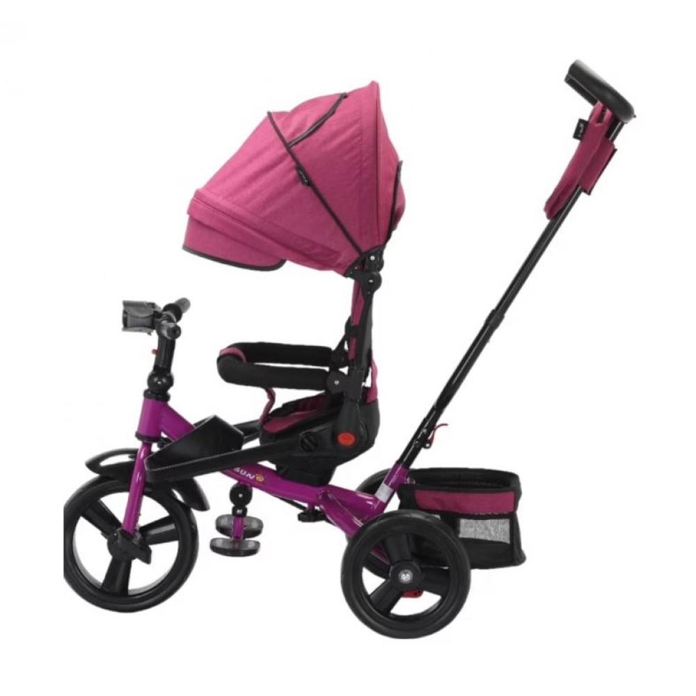 Tricicleta multifunctionala, Roti Din Spuma cu scaun reversibil si pozitie de somn, 8 luni-5 ani, SL02-Mov