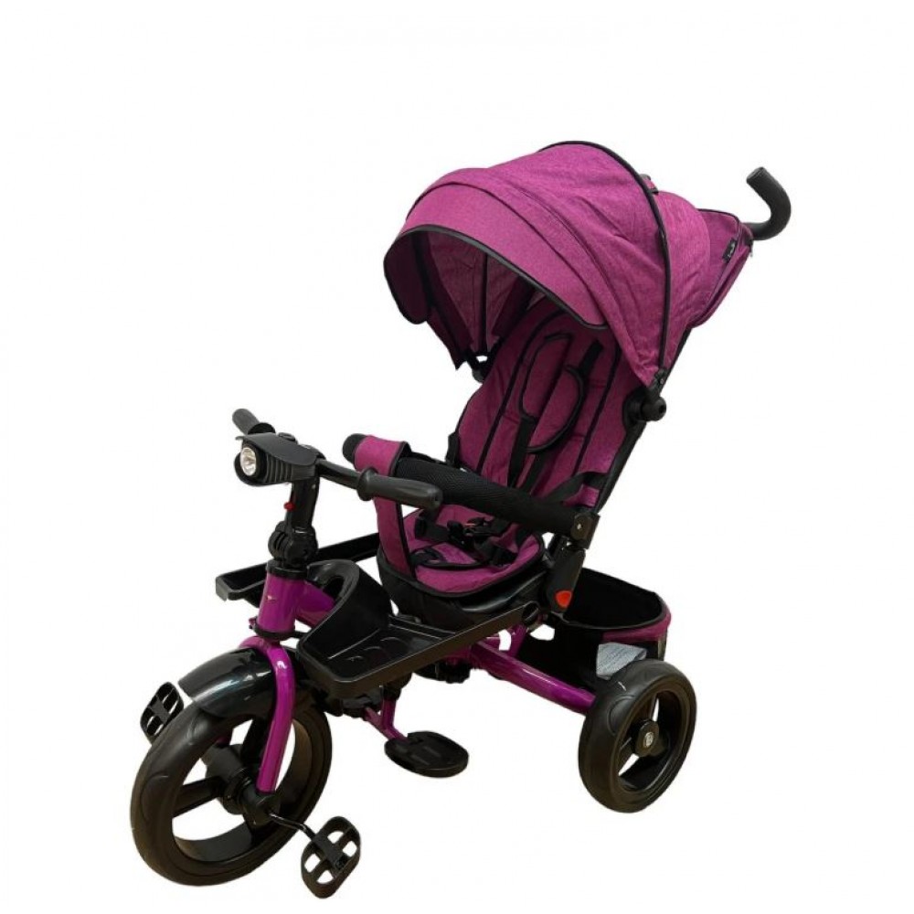 Tricicleta multifunctionala, Roti Din Spuma cu scaun reversibil si pozitie de somn, 8 luni-5 ani, SL02-Mov