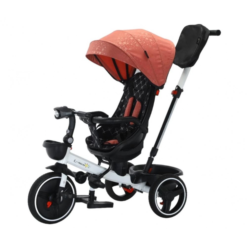 Tricicleta pliabila cu muzica si lumini, cu pozitie de somn si scaun reversibil, Varsta 8 luni+, SL01-Corai