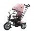 Tricicleta cu scaun reversibil tip moto cu far, pozitie de somn si scaun rotativ, 6-36 luni, lumini si muzica, SL03-Roz