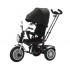 Tricicleta cu scaun reversibil tip moto cu far, pozitie de somn si scaun rotativ, 6-36 luni, lumini si muzica, SL03-Negru